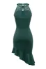 Dark Green Cocktail Dress with Lace sold by Zapaka