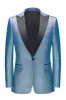 Sparkly Royal Blue Single Breasted 2 Piece Men's Prom Suit sold by Zapaka