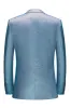 Sparkly Royal Blue Single Breasted 2 Piece Men's Prom Suit sold by Zapaka