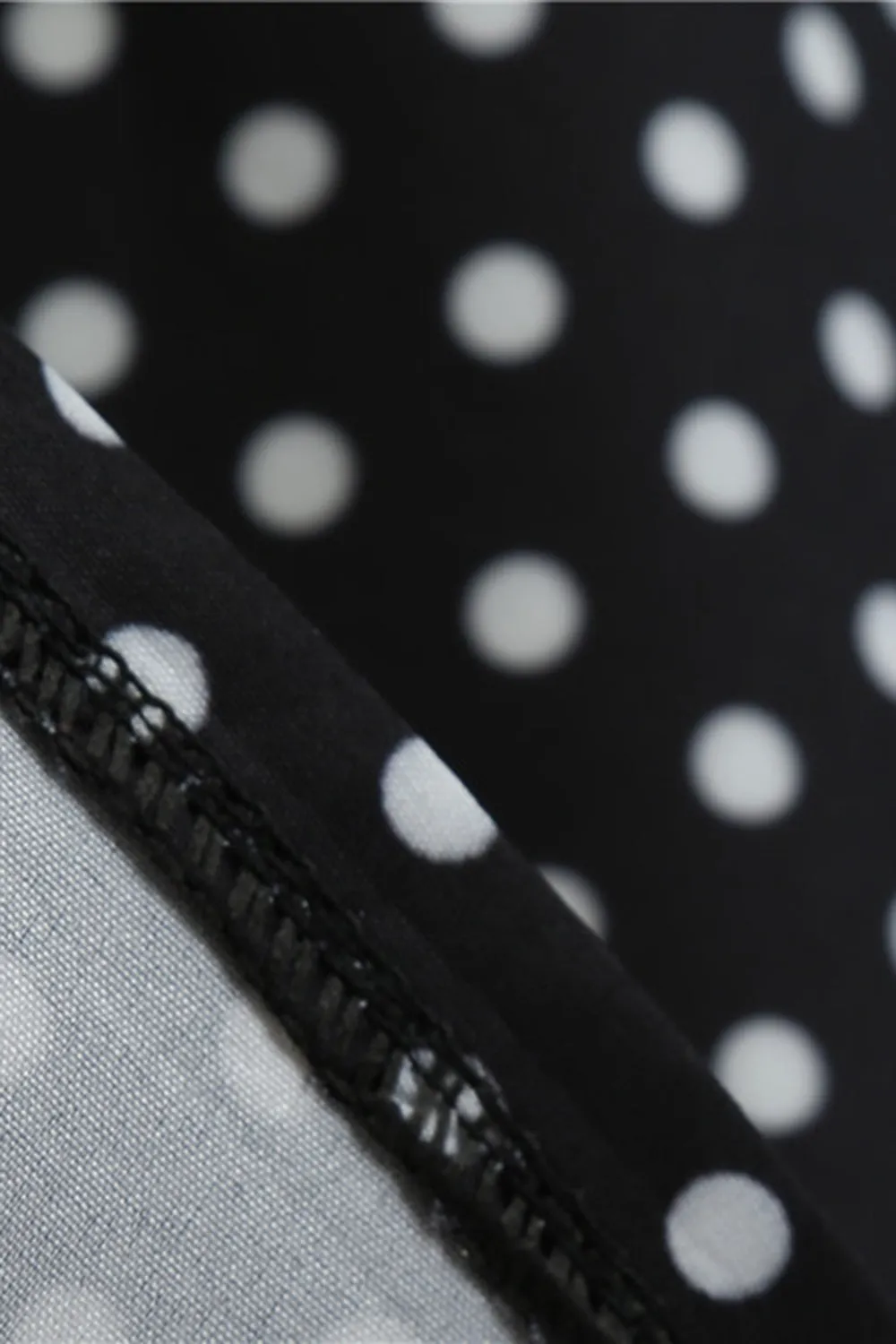 Black Polka Dots Sleeveless Swing Vintage Dress sold by Zapaka product image thumbnail 4