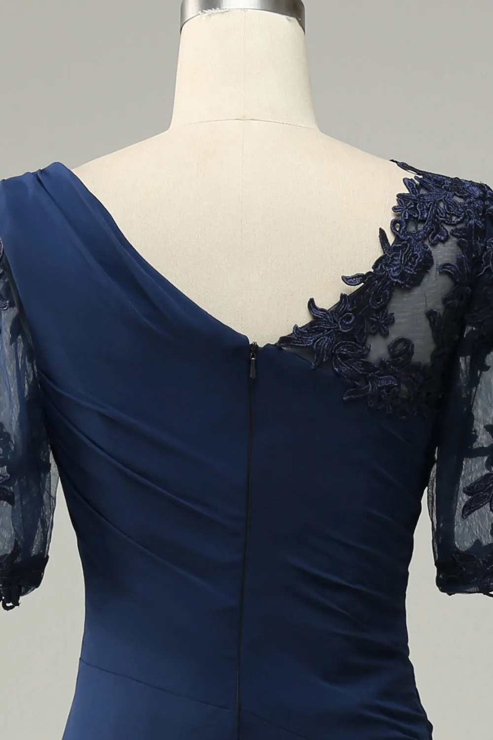 Navy Sheath Mother of Bride Dress with Appliques sold by Zapaka product image thumbnail 5