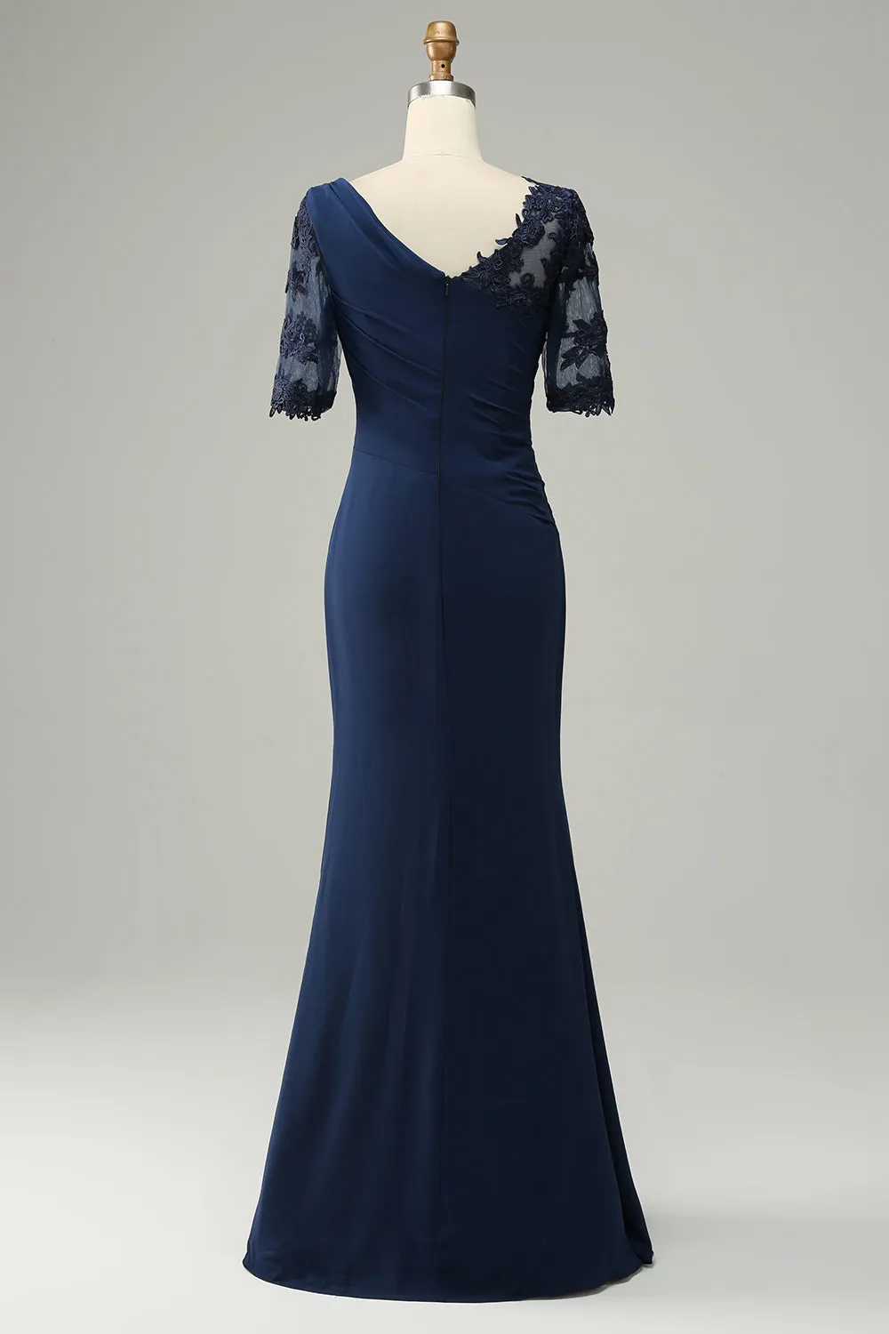 Navy Sheath Mother of Bride Dress with Appliques sold by Zapaka product image thumbnail 2