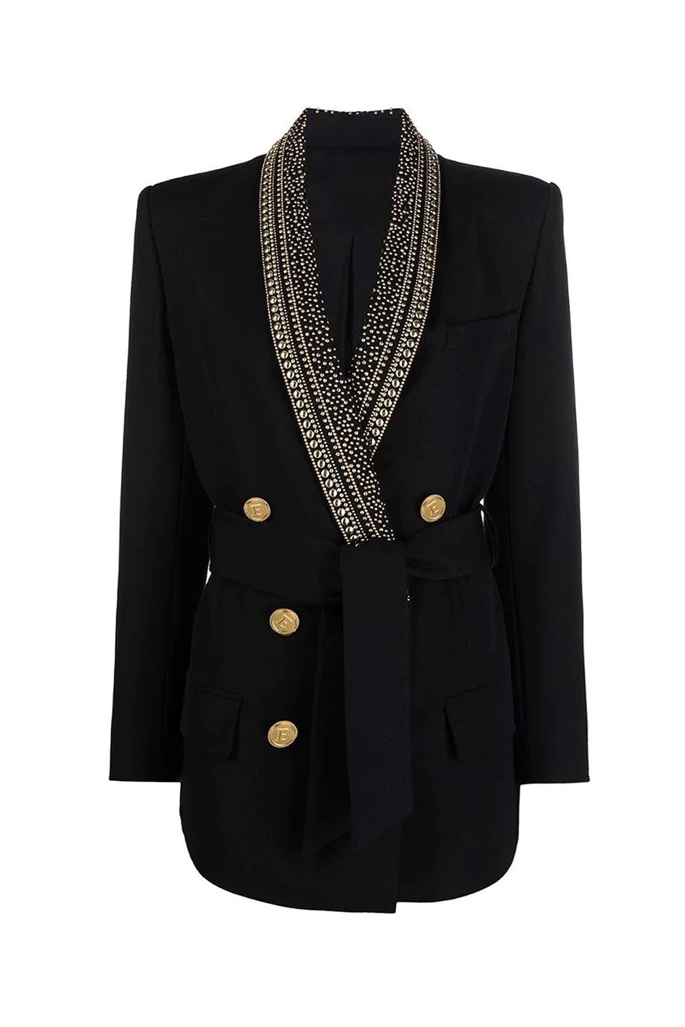 Glitter White Double Breasted Women Blazer with Rivet sold by Zapaka product image thumbnail 5