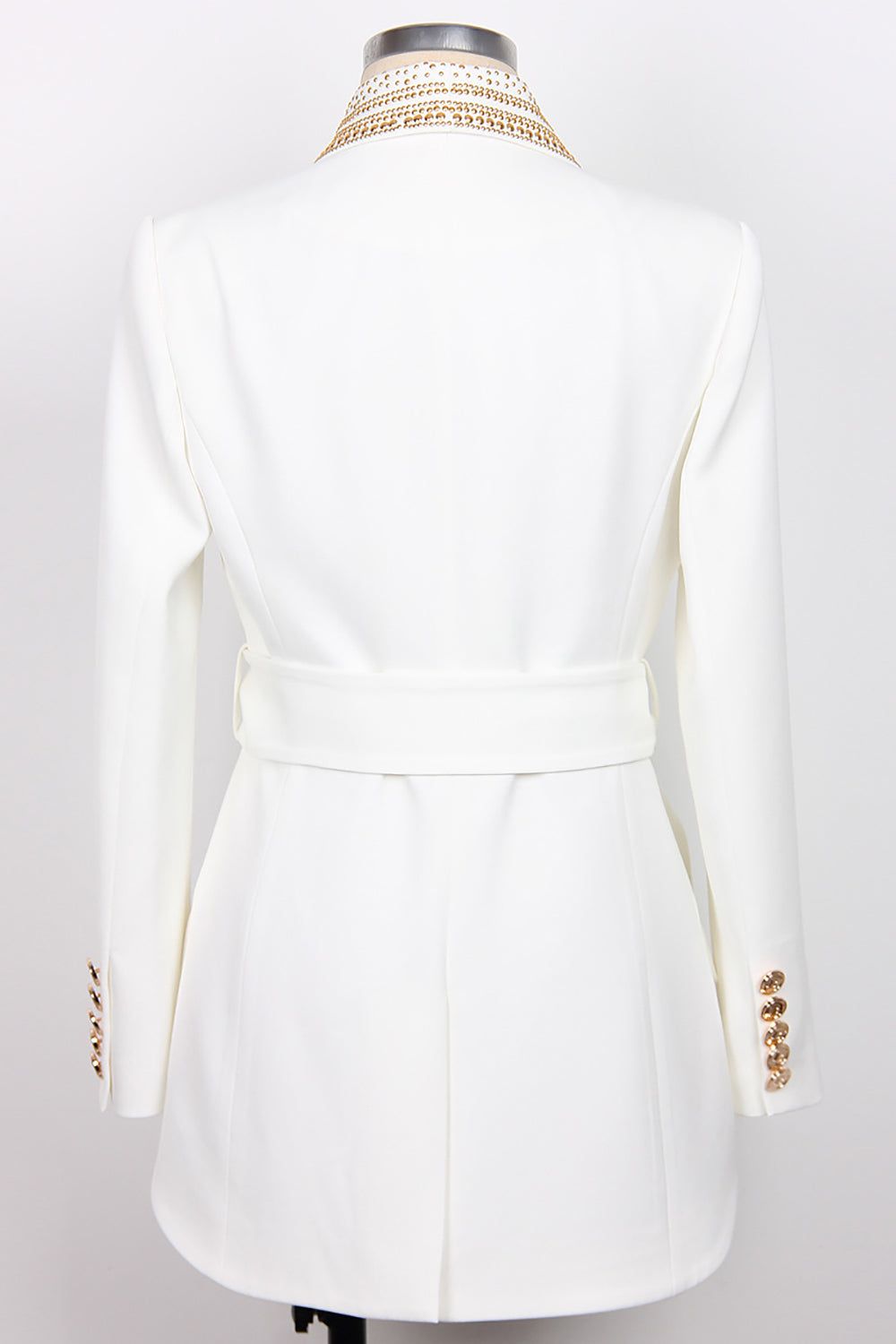 Glitter White Double Breasted Women Blazer with Rivet sold by Zapaka product image thumbnail 2