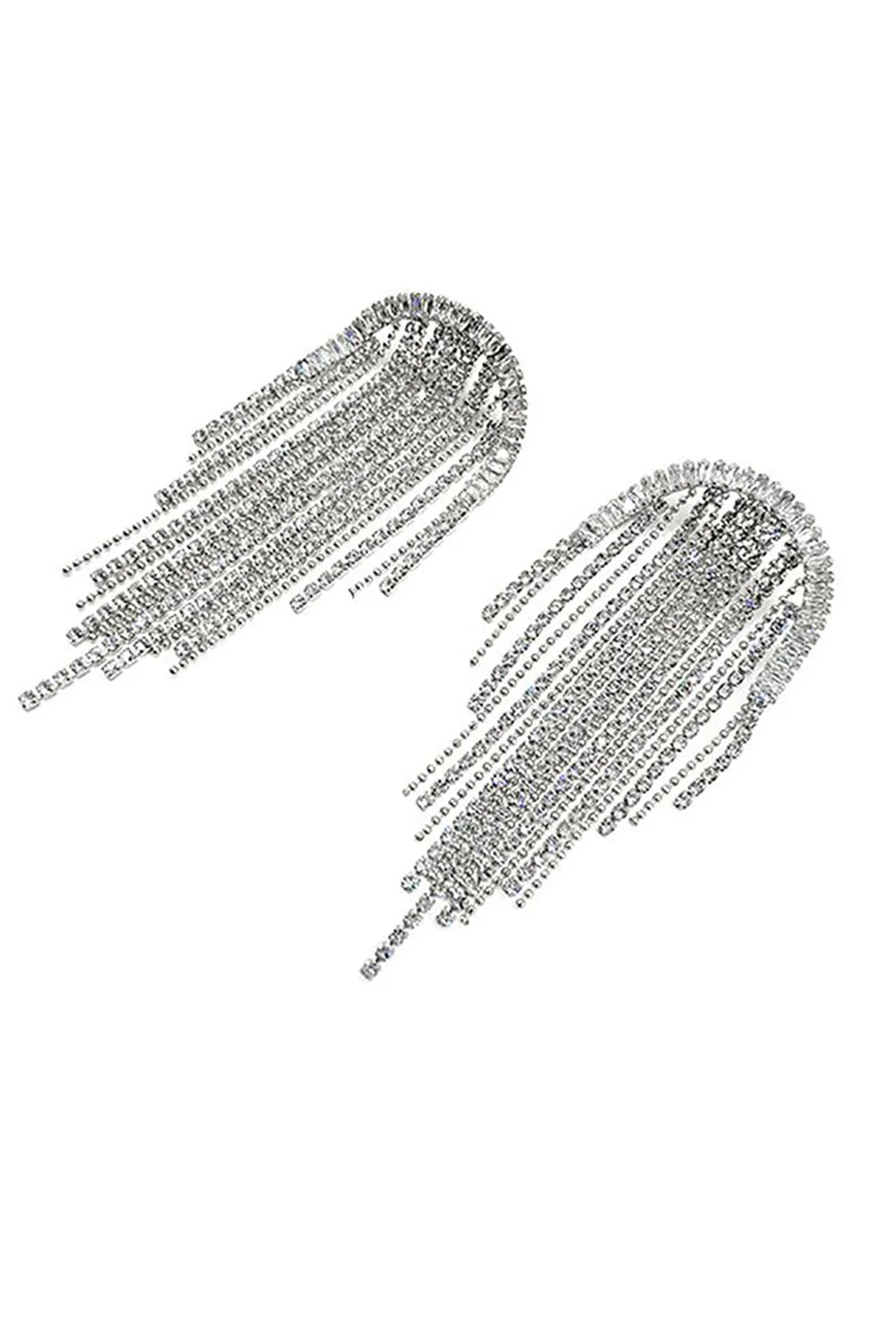 Golden Tassel Rhinestones Earrings sold by Zapaka product image thumbnail 4