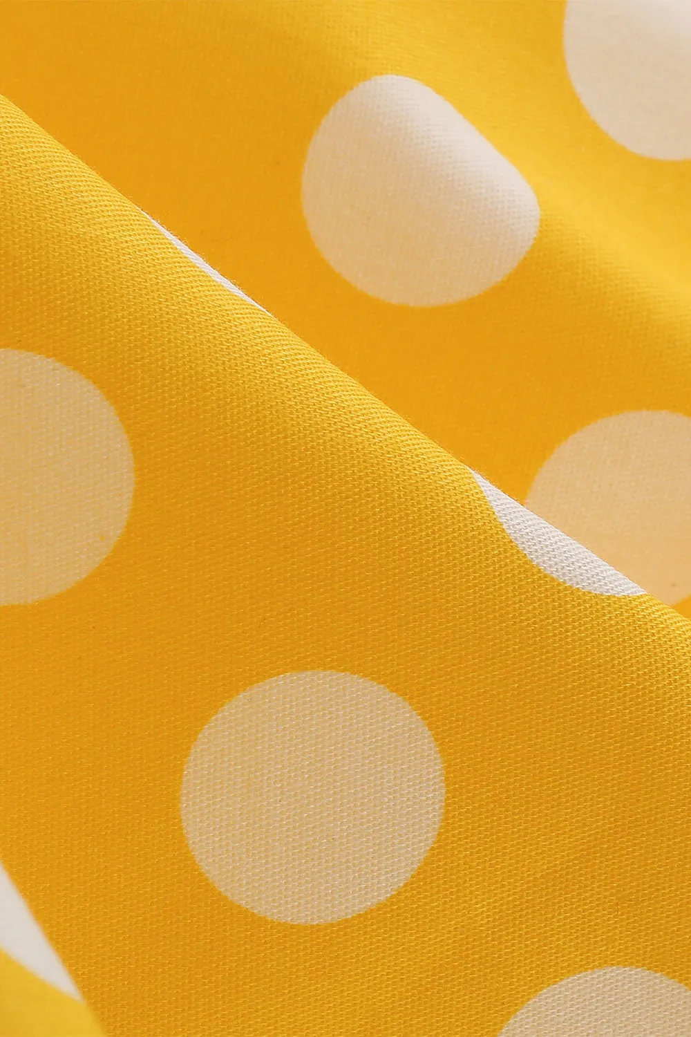 Yellow Polka Dots Spring 1950s Dress sold by Zapaka product image thumbnail 5