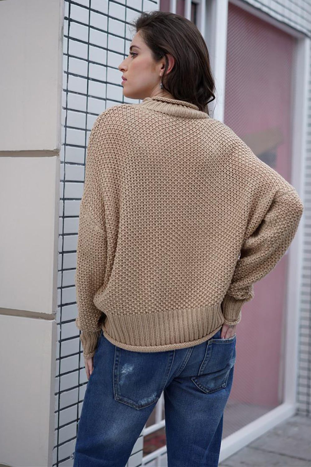 Loose Turtleneck Long Sleeve Sweater sold by Zapaka product image thumbnail 5