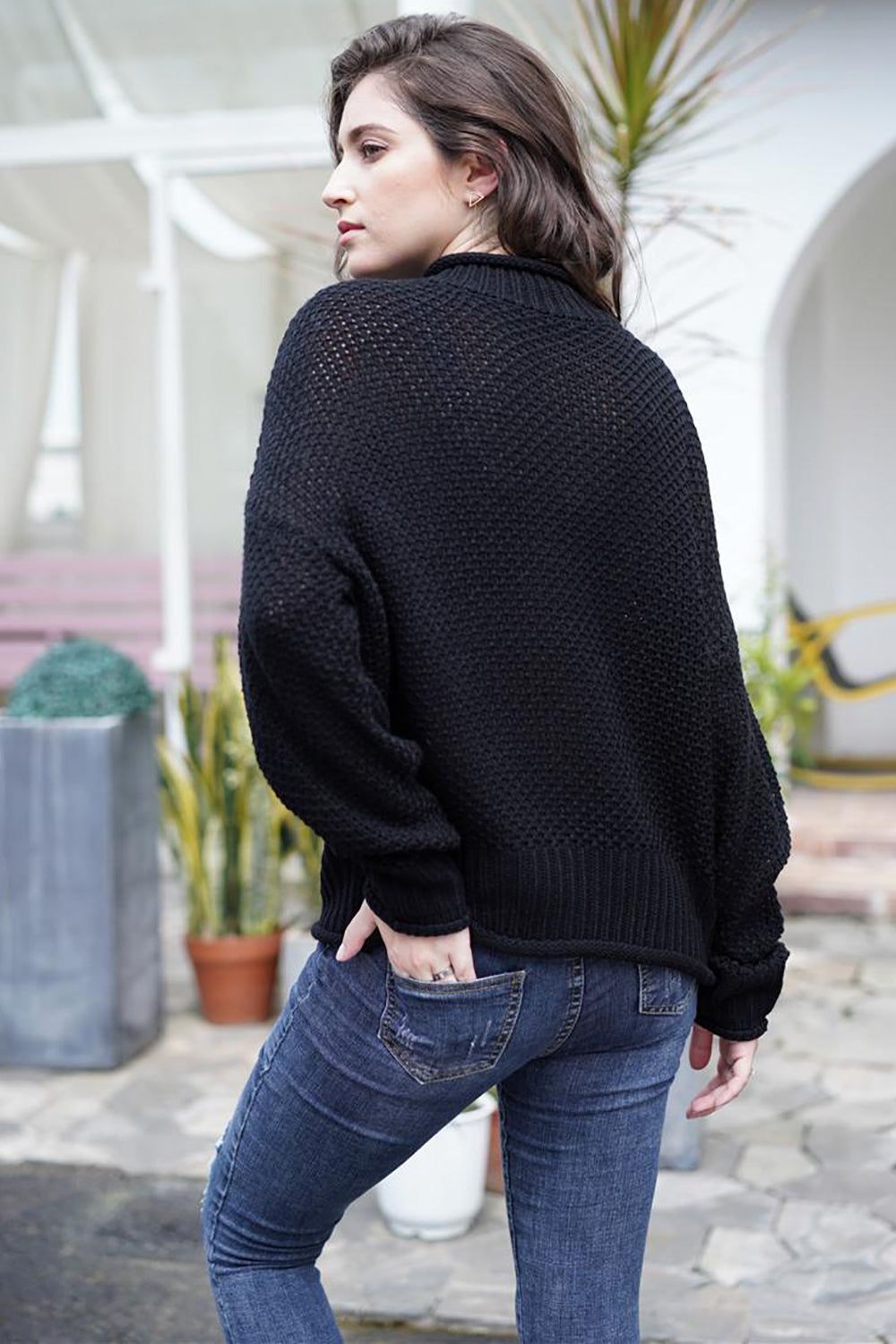 Loose Turtleneck Long Sleeve Sweater sold by Zapaka product image thumbnail 2
