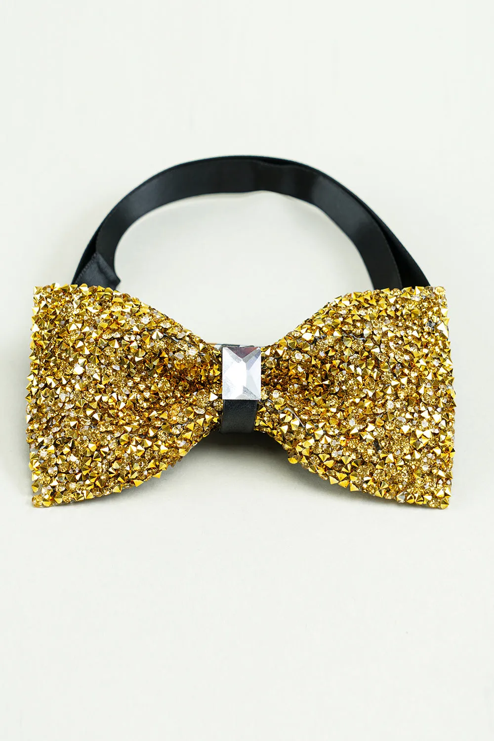 Golden Adjustable Bow Tie Formal Tuxedo Bowtie sold by Zapaka product image thumbnail 3