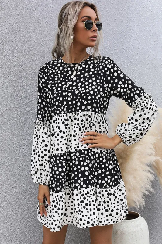 Polka Dots Long Sleeves Casual Dress sold by Zapaka