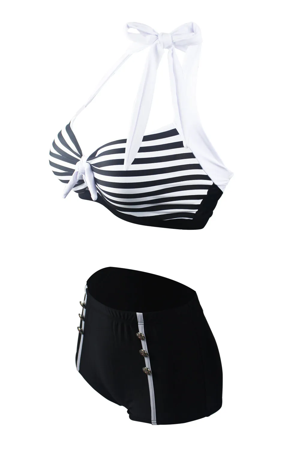 Stripes Two Piece Bikini Swimsuit sold by Zapaka product image thumbnail 3