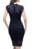 Navy Lace Bodycon Dress sold by Zapaka