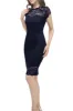 Navy Lace Bodycon Dress sold by Zapaka