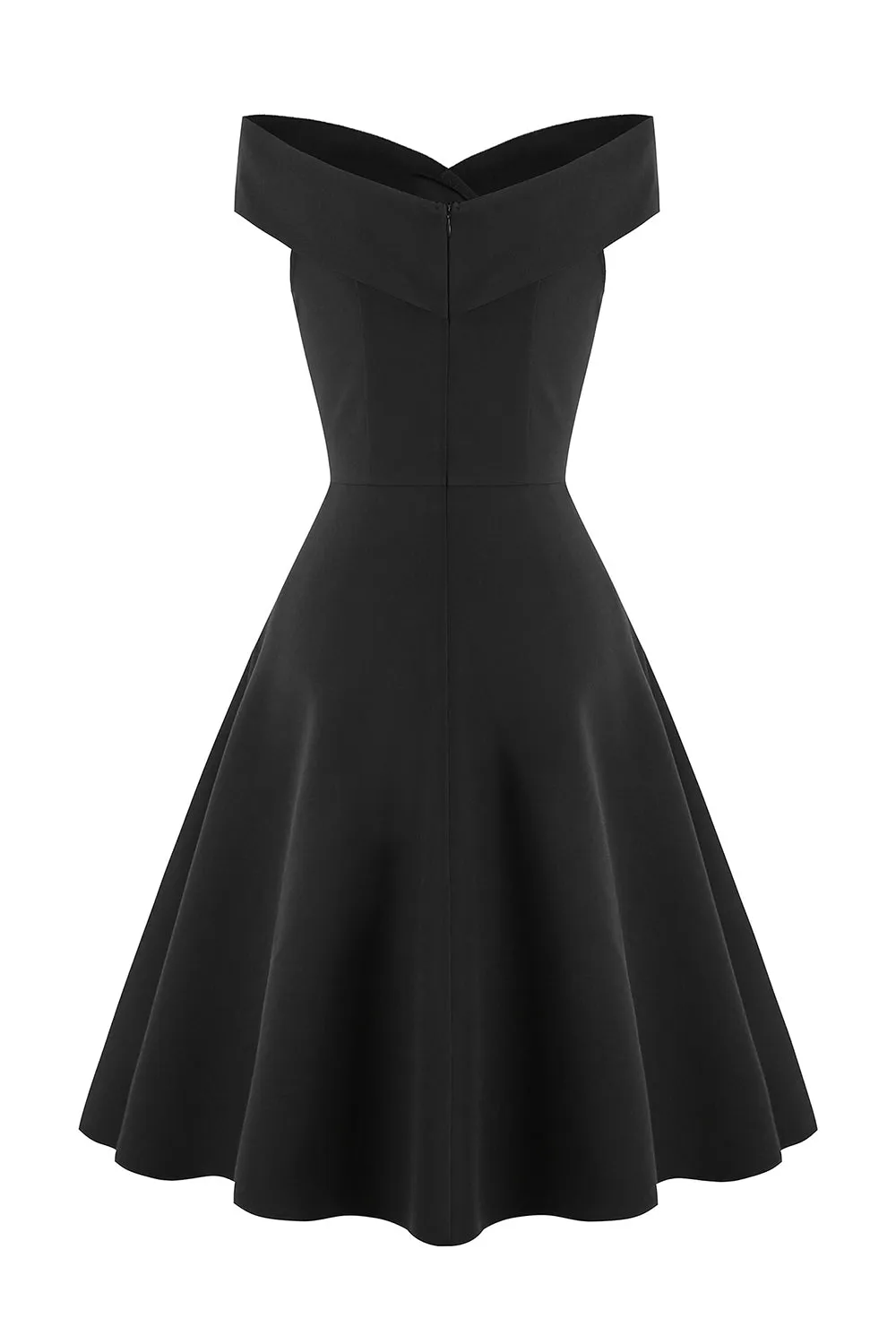 Short A Line Black Vintage 1950s Dress sold by Zapaka product image thumbnail 2