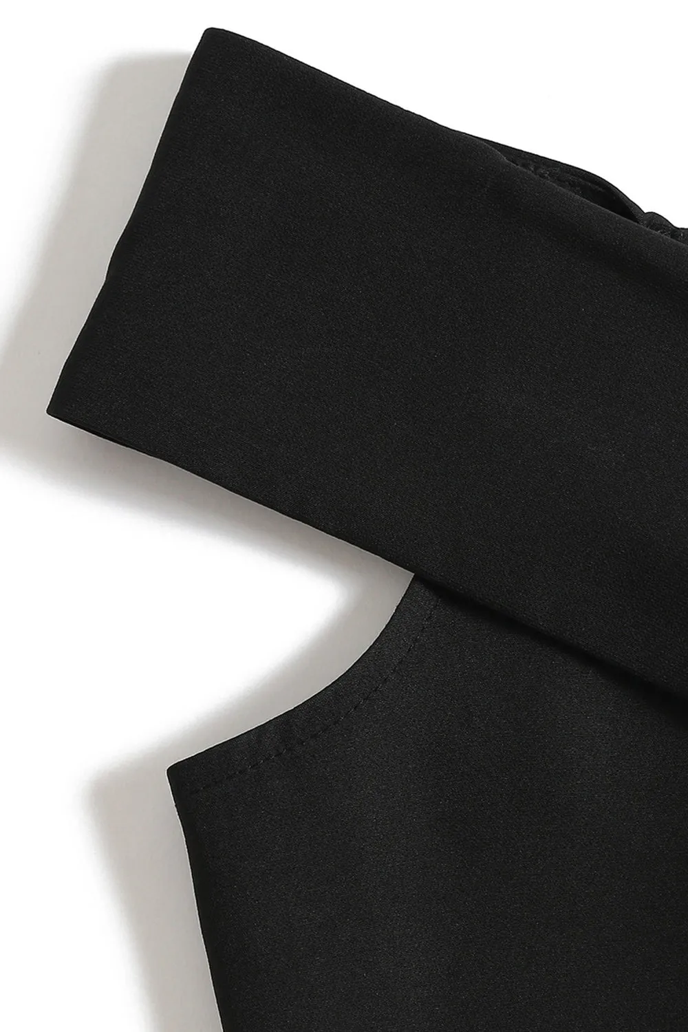 Short A Line Black Vintage 1950s Dress sold by Zapaka product image thumbnail 4