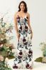 Mermaid Spaghetti Straps Flower Printed Wedding Guest Dress sold by Zapaka