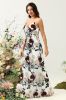 Mermaid Spaghetti Straps Flower Printed Wedding Guest Dress sold by Zapaka