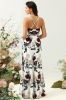 Mermaid Spaghetti Straps Flower Printed Wedding Guest Dress sold by Zapaka