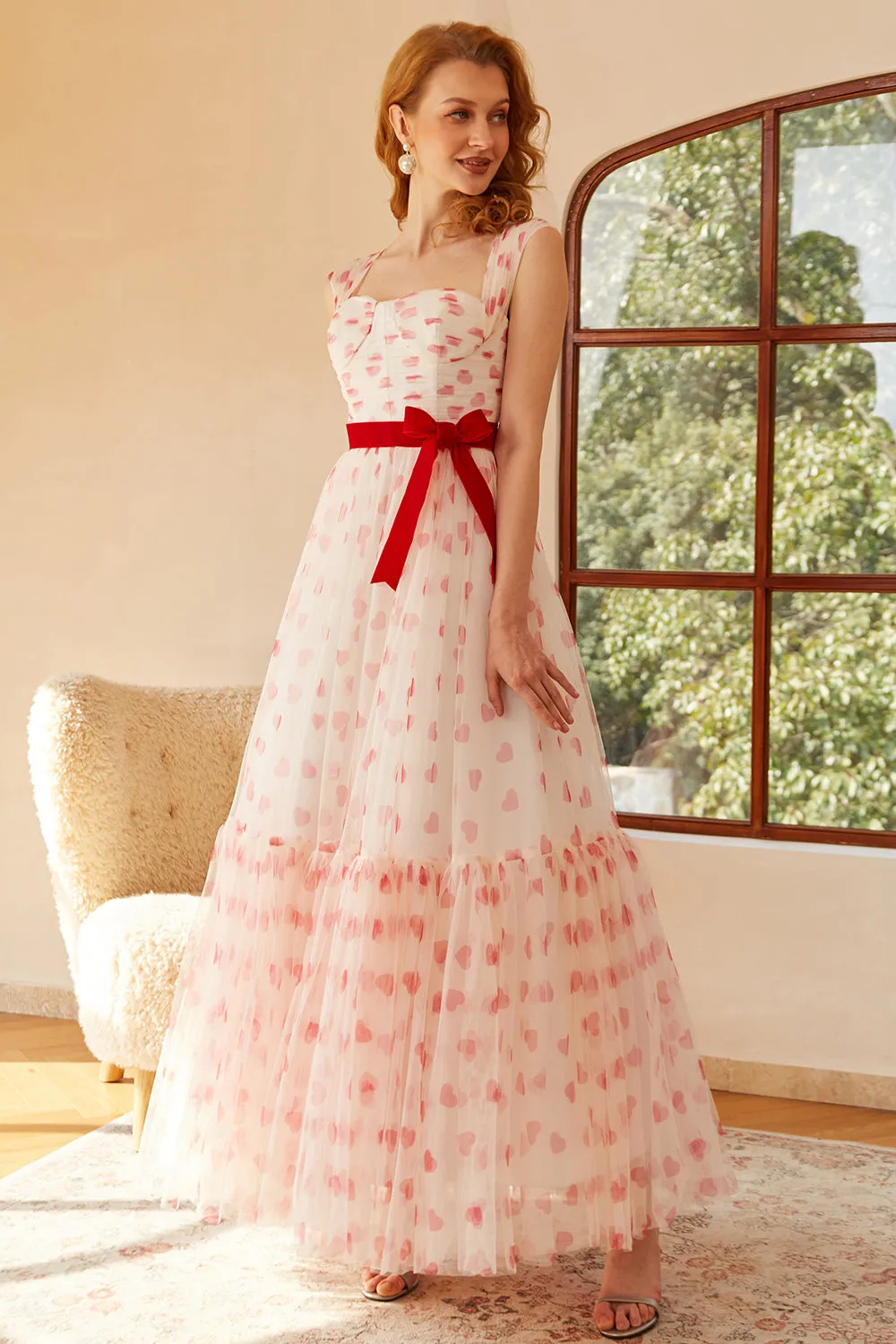 Princess A Line Sweetheart Long Prom Dress with Bowknot sold by Zapaka product image thumbnail 4