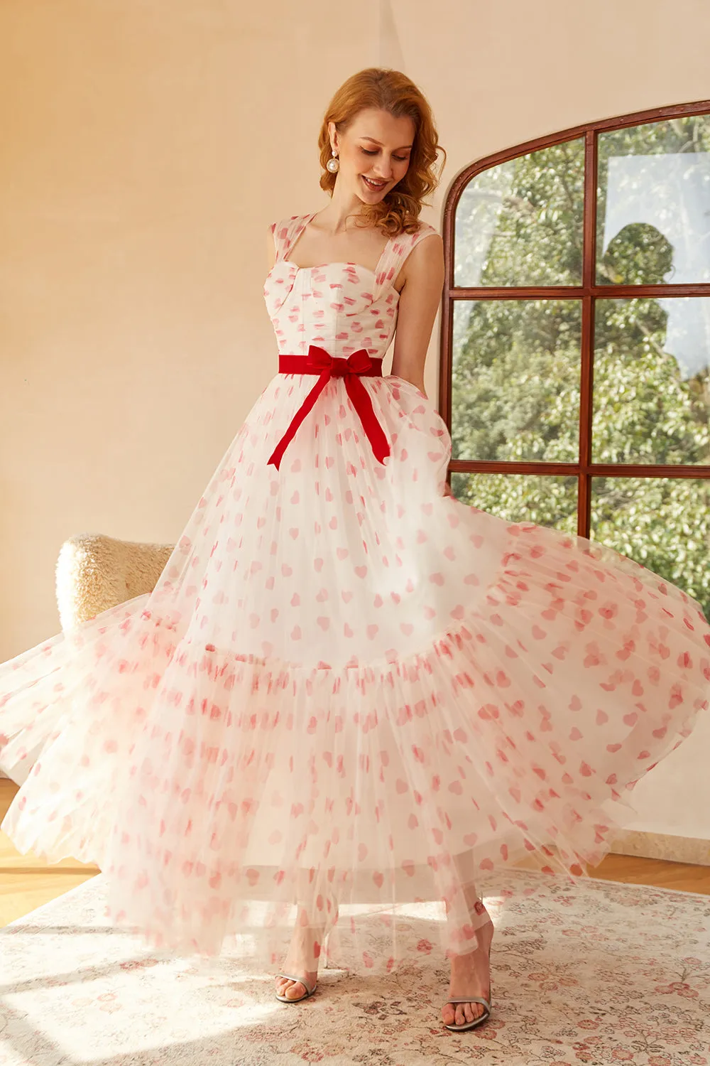 Princess A Line Sweetheart Long Prom Dress with Bowknot sold by Zapaka product image thumbnail 3