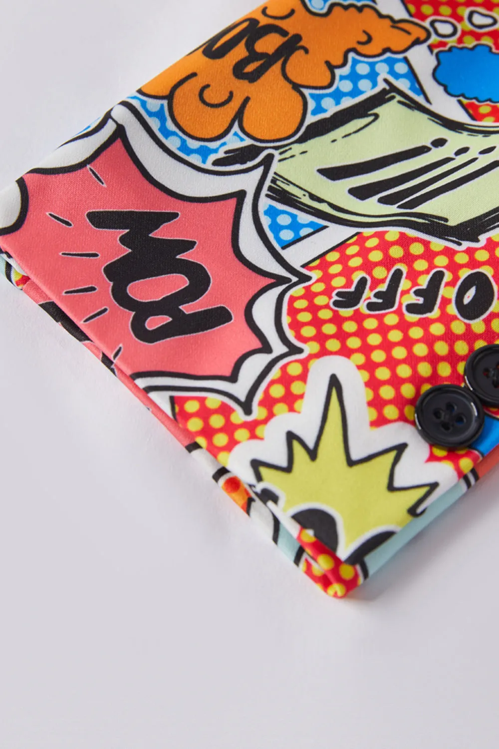 Orange Notched Lapel Graffiti Men's Blazer sold by Zapaka product image thumbnail 3