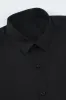 Men's Black Solid Long Sleeves Suit Shirt sold by Zapaka