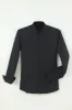 Men's Black Solid Long Sleeves Suit Shirt sold by Zapaka