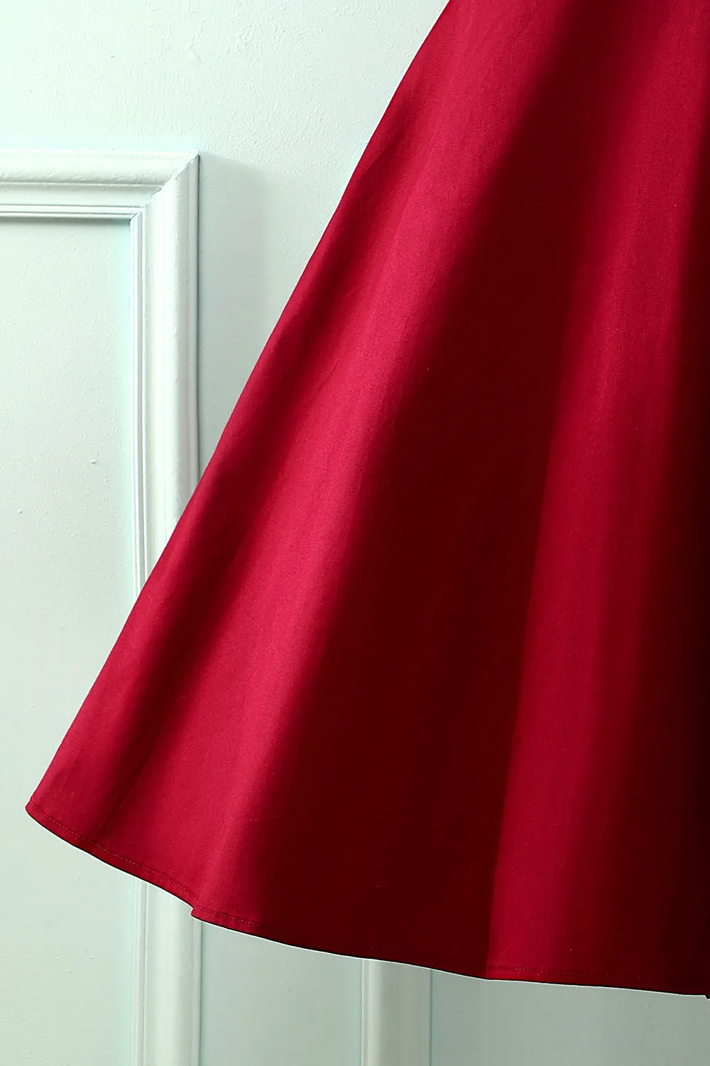 Vintage Burgundy Peter Pan Collar Dress sold by Zapaka product image thumbnail 5