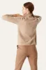 Khaki Cropped Turtleneck Wool Sweater sold by Zapaka