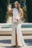 Ivory Open Back Boho Lace Wedding Dress sold by Zapaka