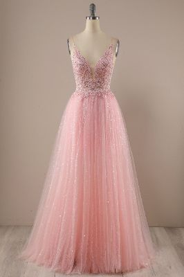 Pink Long Prom Party Dress sold by Zapaka