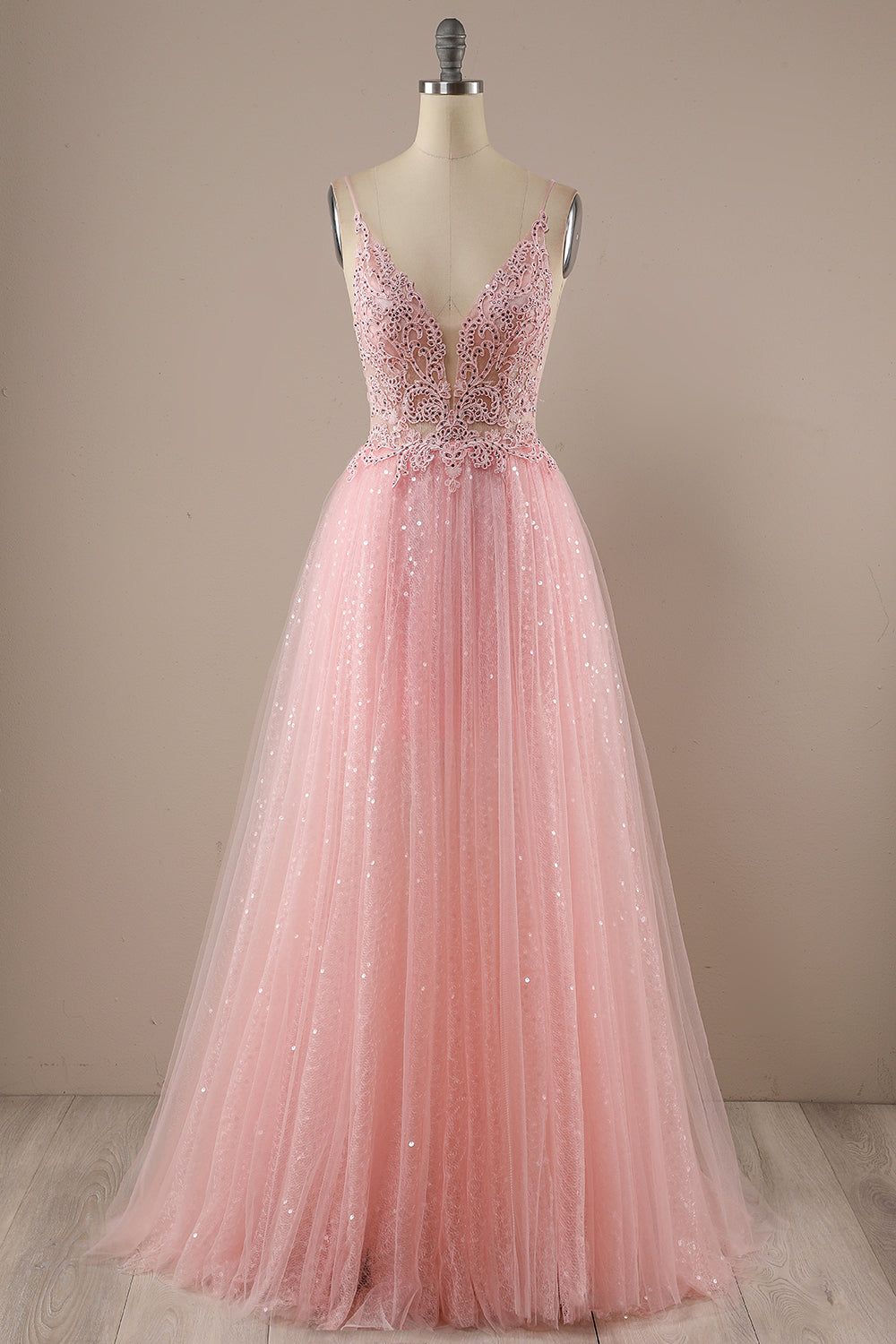 Pink Long Prom Party Dress sold by Zapaka
