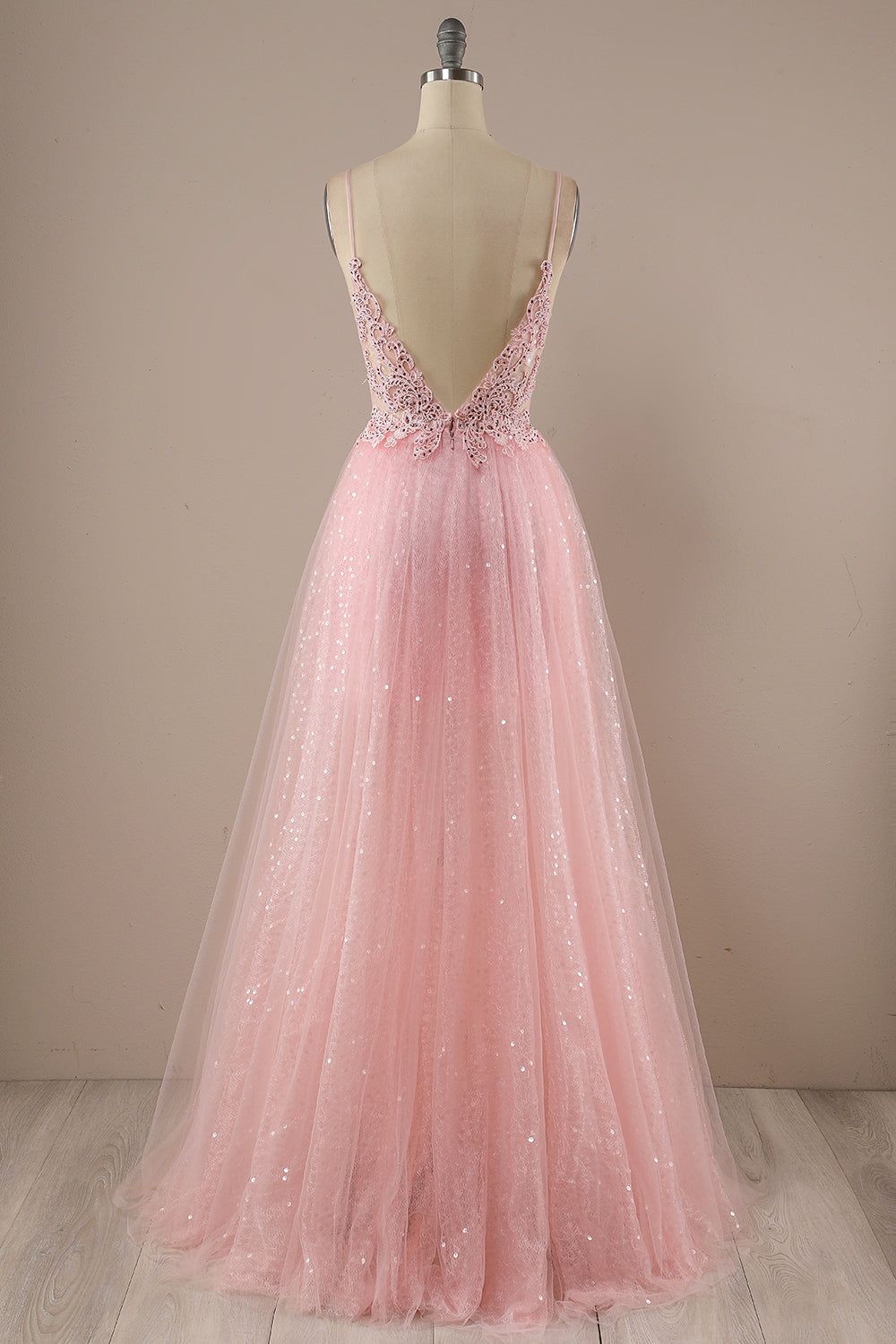 Pink Long Prom Party Dress sold by Zapaka product image thumbnail 2