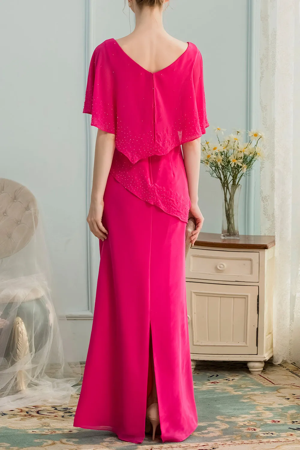 A-line Long Chiffon Bridesmaid Dress With Beading sold by Zapaka product image thumbnail 2