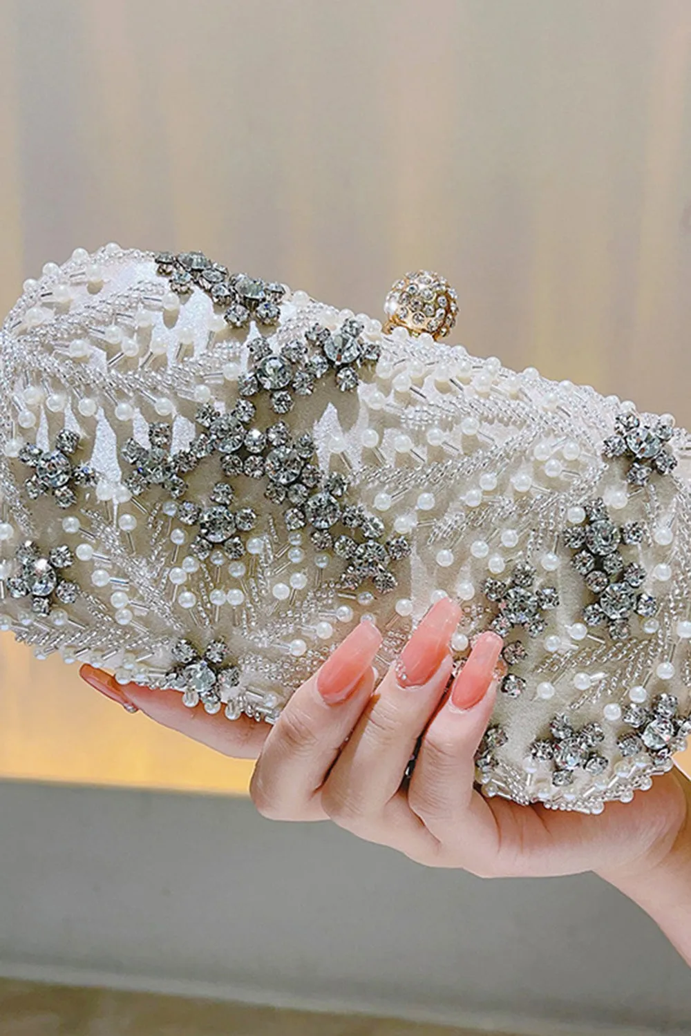 Sparkly Black Rhinestone Beaded Party Clutch sold by Zapaka product image thumbnail 4