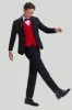 Black Notched Lapel Single Breasted Blazer sold by Zapaka