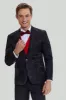 Black Notched Lapel Single Breasted Blazer sold by Zapaka