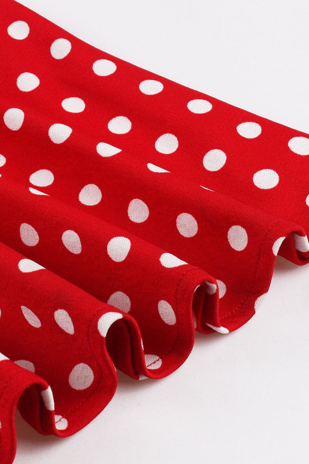 Red Red Polka Dots Swing 1950s Dress sold by Zapaka product image thumbnail 5