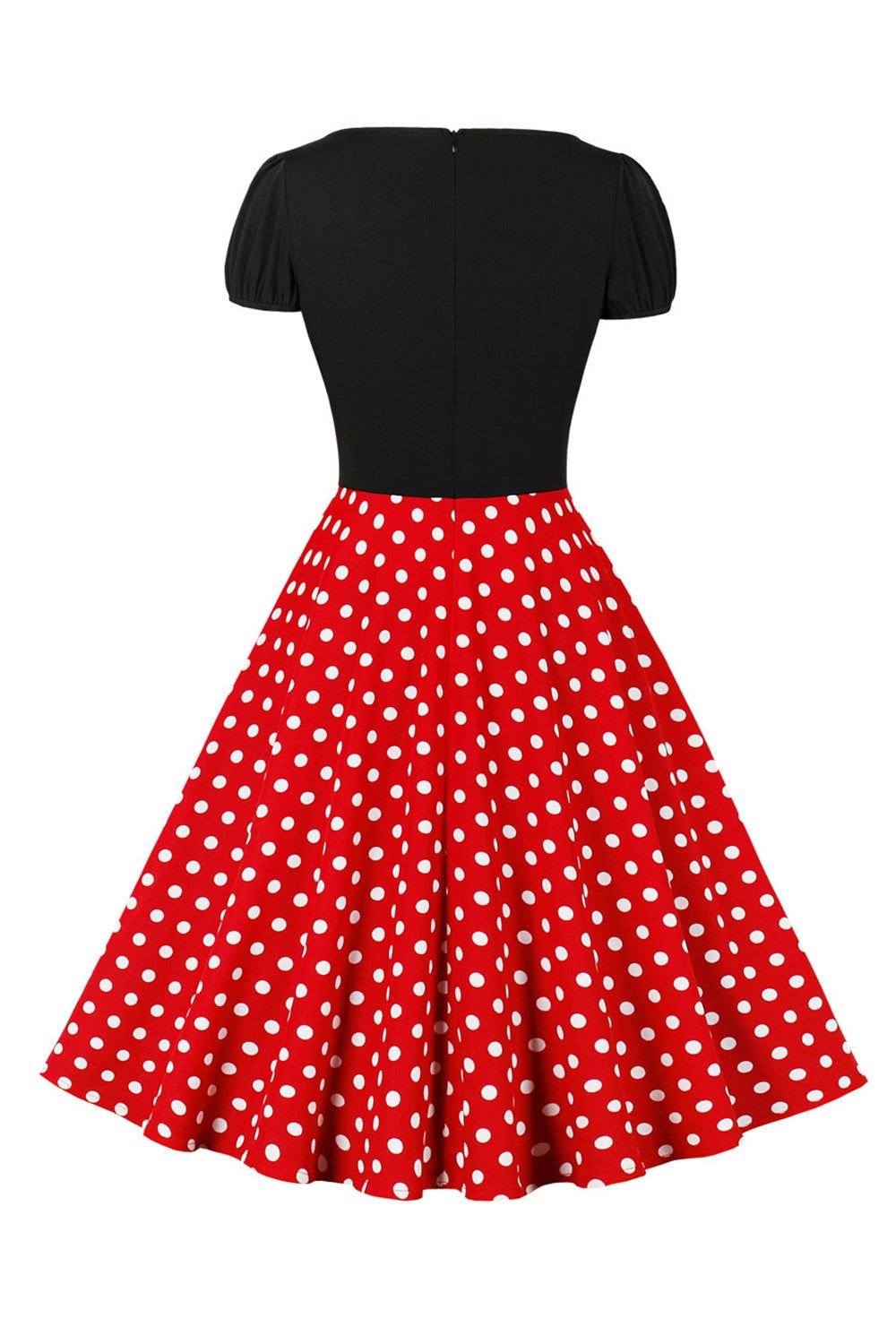 Red Red Polka Dots Swing 1950s Dress sold by Zapaka product image thumbnail 2