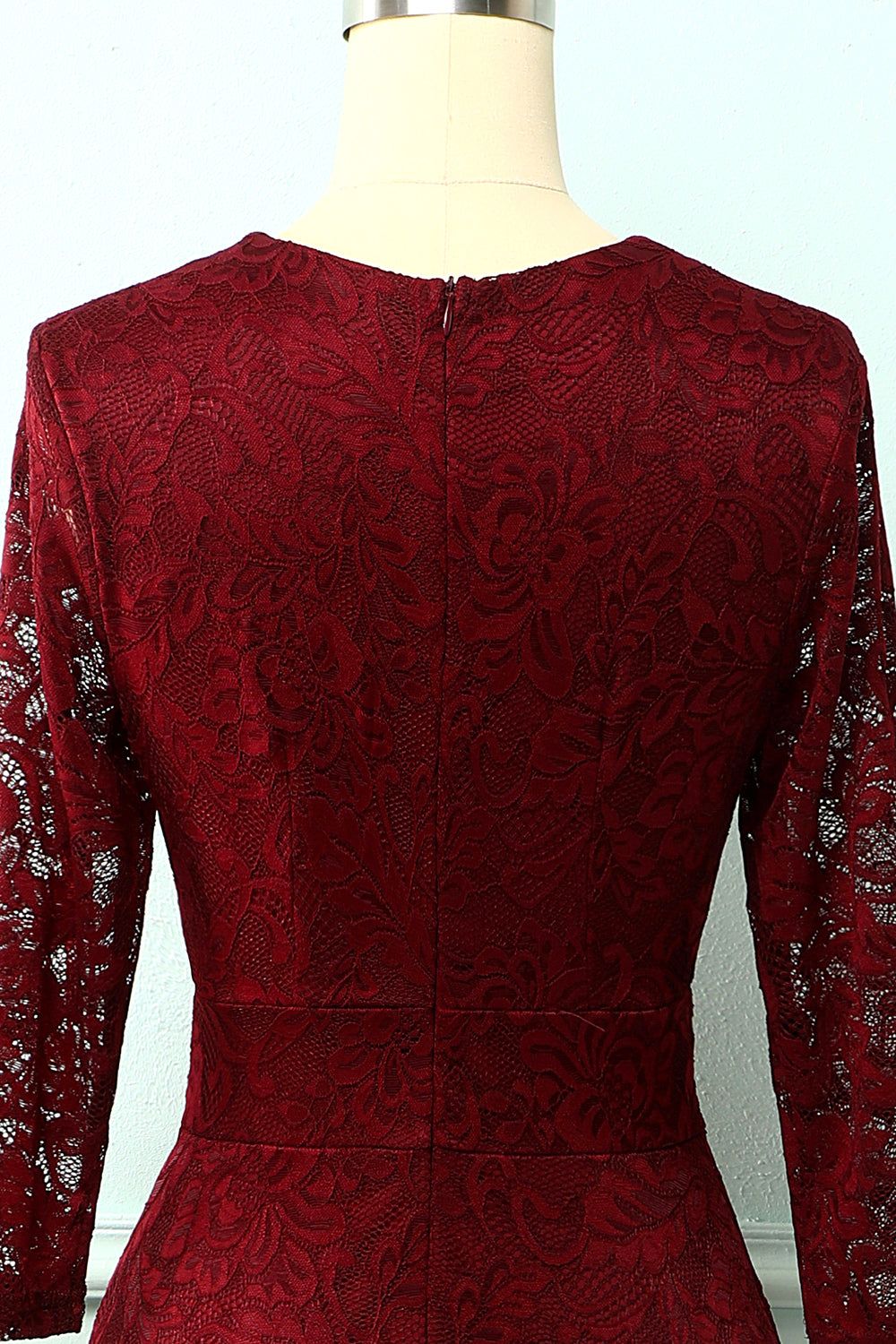 Burgundy High Low Lace sold by Zapaka product image thumbnail 5