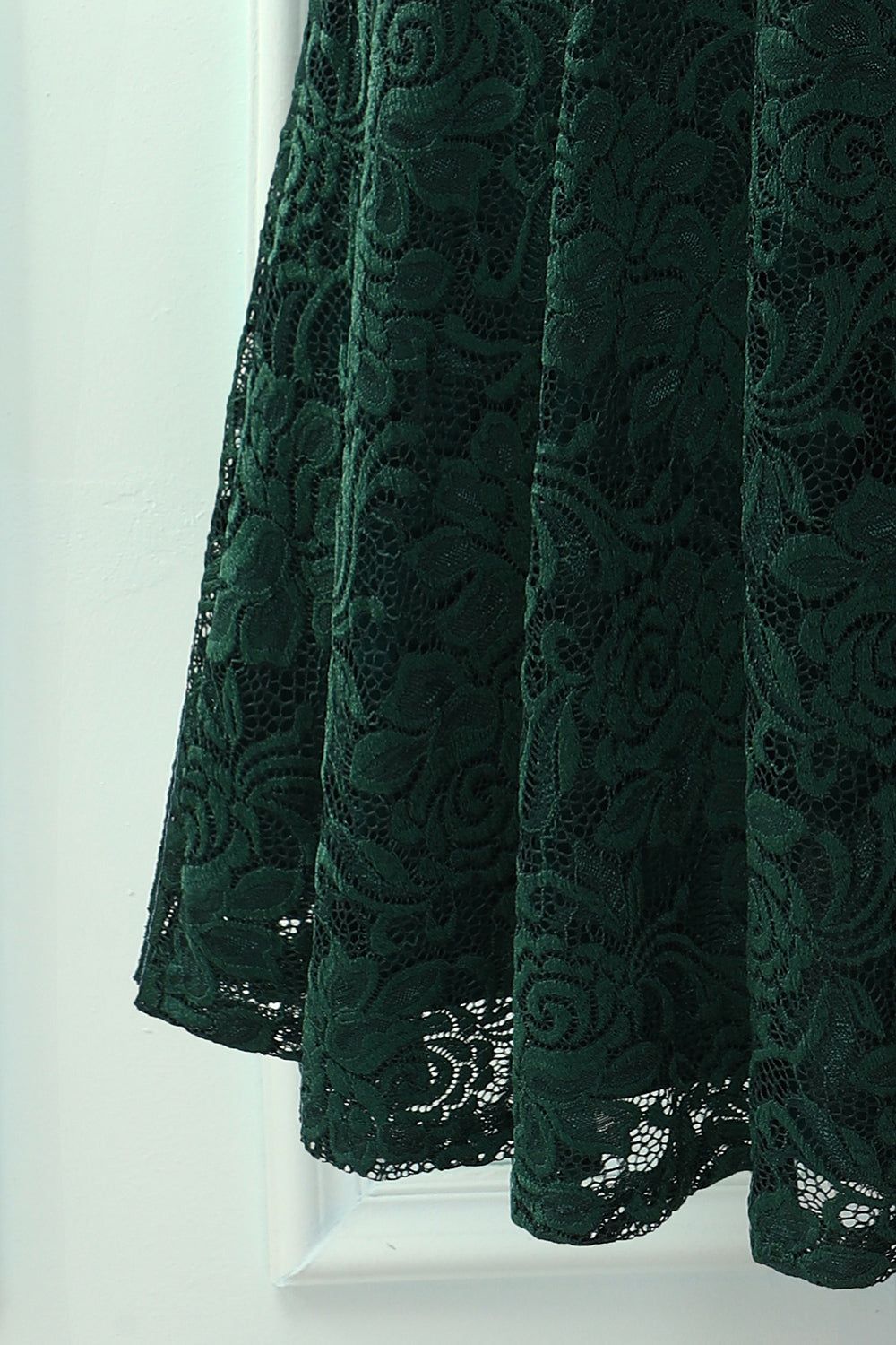 Dark Green V Neck Midi Lace sold by Zapaka product image thumbnail 5