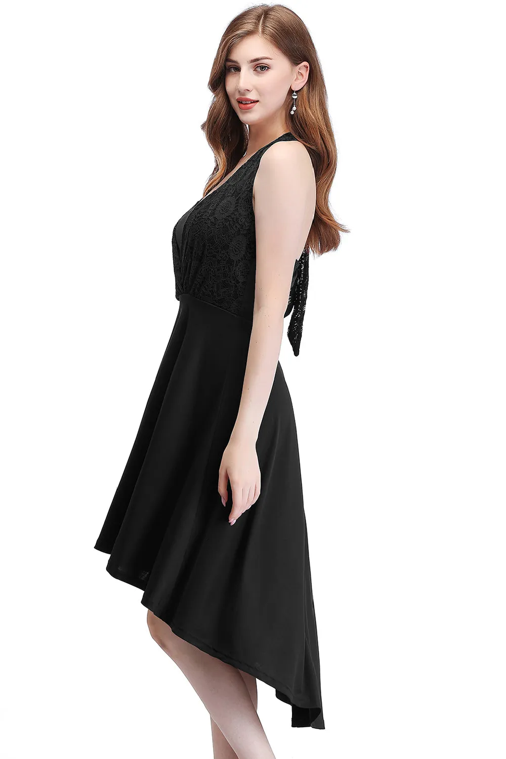 High Low Halter Black Vintage Dress sold by Zapaka product image thumbnail 3