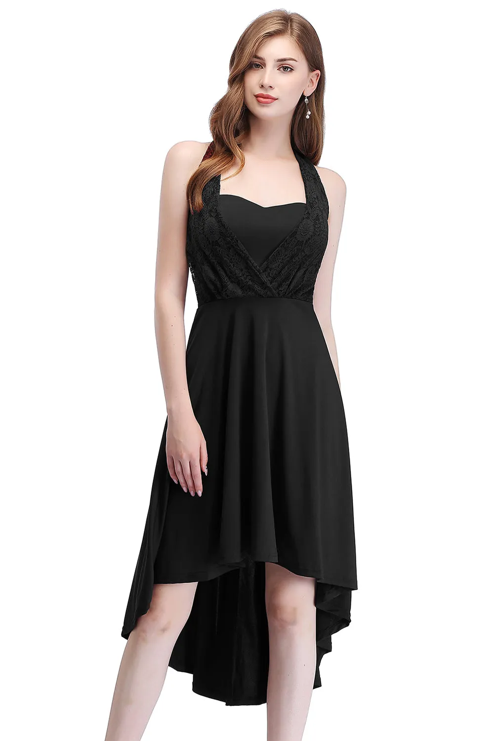 High Low Halter Black Vintage Dress sold by Zapaka