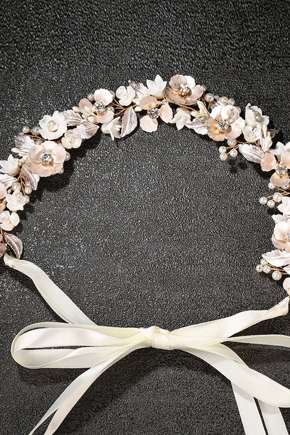 Golden Flower Bridal Headband sold by Zapaka product image thumbnail 4