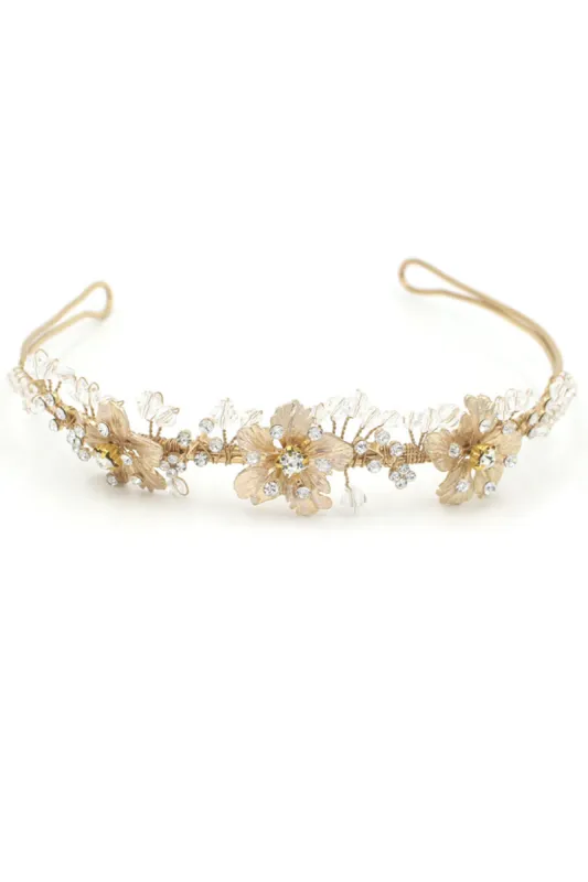 Delicate Flower Headband with Beading sold by Zapaka
