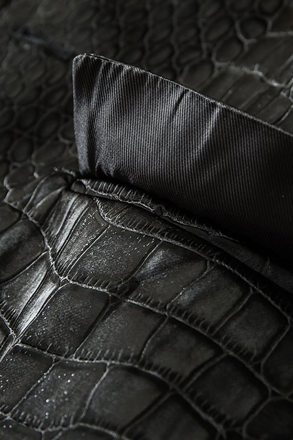 Black PU Double Breasted Women Prom Blazer sold by Zapaka product image thumbnail 2