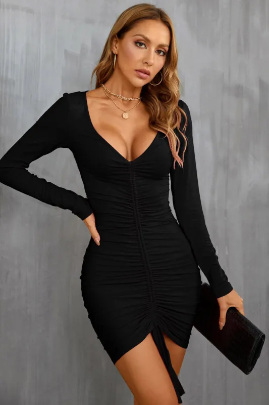 Long Sleeves Bodycon Little Black Dress sold by Zapaka