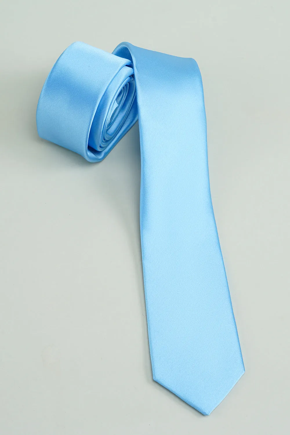 Blue Solid Formal Tie For Men sold by Zapaka