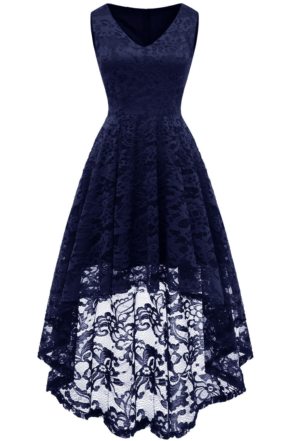 Navy Lace Bridesmaid Party Dress sold by Zapaka