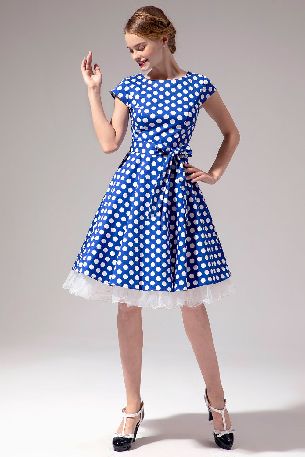 Polka Dots 1950s Swing Dress sold by Zapaka